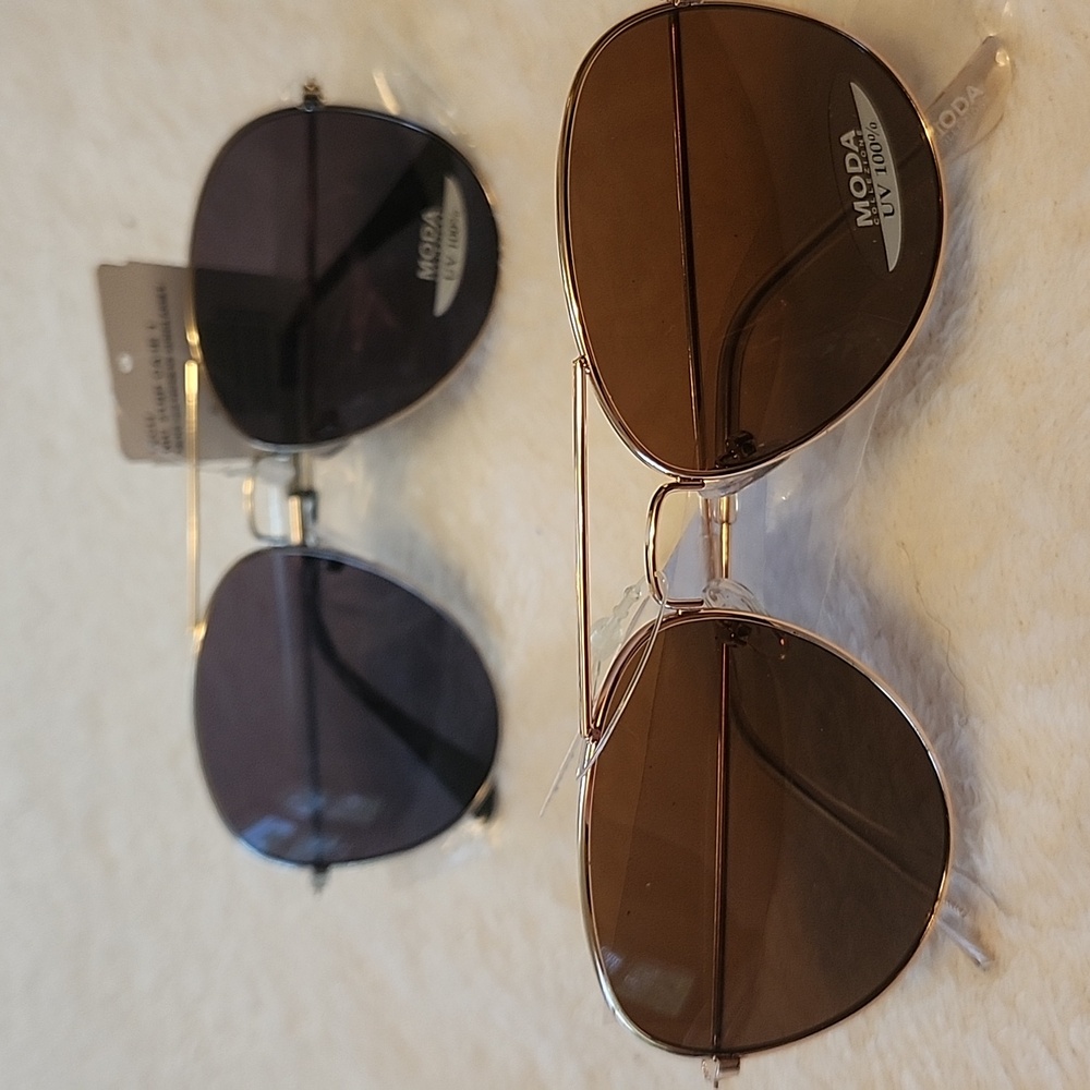 Moda  Unisex Sunglasses Silver Or Gold Frame
